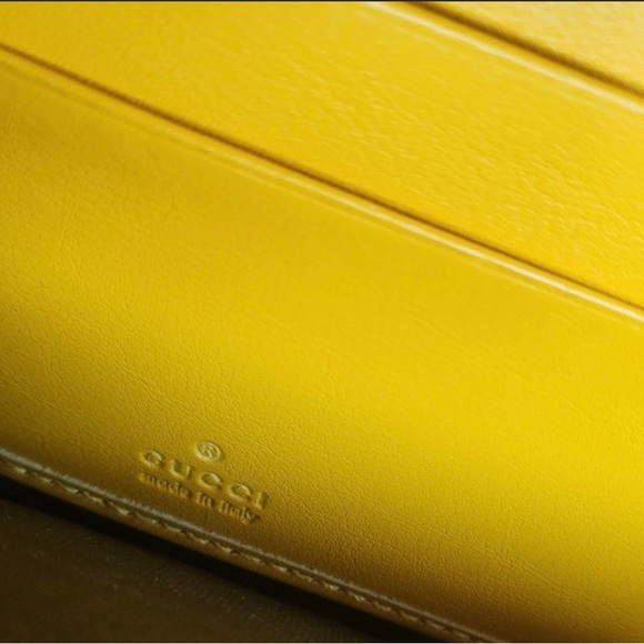 Authentic Gucci Yellow Leather Wallet - Picture 6 of 12